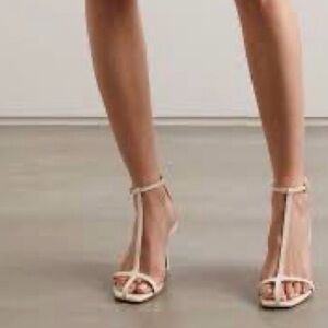 Chic Cream T-Strap Sandals